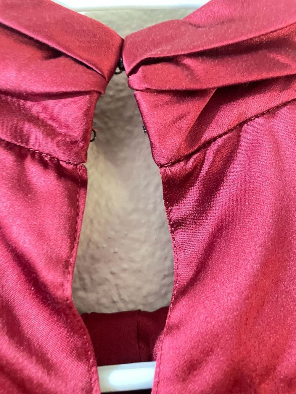 LILYSILK Barbados Cherry Silk High Neck Scarf Blouse - Picture 7 of 7
